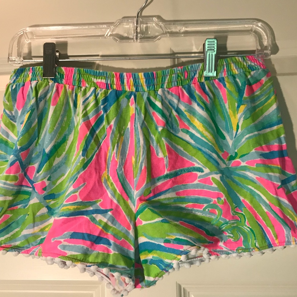 Lilly Pulitzer knit shorts with Pom Pom detailing
